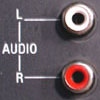 RCA Dual Channel Audio receptacle (Left & Right)