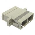 FO-AD104-PM SC/SC Fiber Coupler F/F Multimode OM1/OM2 Duplex Ceramic Panel Mount - Beige - Infinite Cables