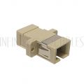 FO-AD504-PM SC/SC Fiber Coupler F/F Multimode OM1/OM2 Simplex Ceramic Panel Mount - Beige - Infinite Cables