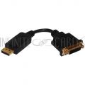 AD-DP-DVI 6 inch DisplayPort 1.1 Male to DVI Female Adapter - Black - Infinite Cables
