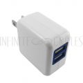 CH-USB-AC2S-WH USB A female to AC (110V) 2-port SMART Wall Charger (5V/2.4A) - White - Infinite Cables