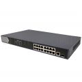 NS-3E0518P-E 16-Port Gigabit 230W PoE Switch + 2-Port RJ45 and SFP Uplink - Desktop/Rack Mount - Unmanaged - 1U - IEEE 802.3at/af - Infinite Cables