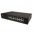 NS-100-16 16-Port Gigabit Ethernet Network Switch – Desktop/Wall Mount/Rack Mount - Unmanaged – Metal Housing - 1U - Fanless - Infinite Cables