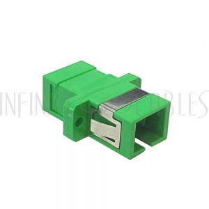 FO-AD604-PMA SC/SC APC Fiber Coupler F/F Singlemode Simplex Ceramic Panelmount, Green - Infinite Cables