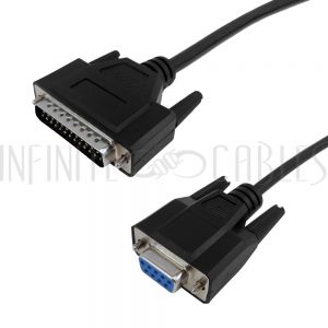 DB9 to DB25 Serial Cables - Infinite Cables