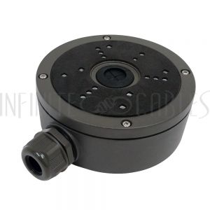 CA-B1102-GY Junction Box Mounting Bracket for IP Compact Dome & TVI Bullet Cameras - Infinite Cables