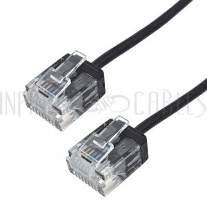 CAT6AUTM-6INBK Cat6A UTP Micro-Thin Molded Patch Cable - 32AWG - Riser CMR - Infinite Cables