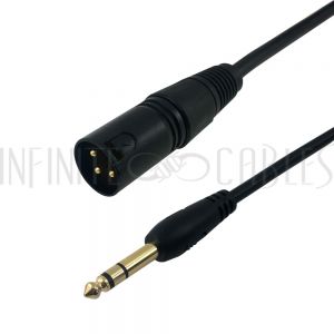 XLR Male to 1/4 Inch TRS Male Balanced Cables - Infinite Cables