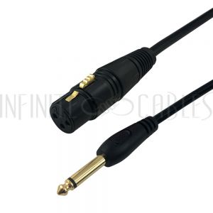 XLR Female to 1/4 Inch TS Male Unbalanced Cables - Infinite Cables