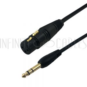 XLR Female to 1/4 Inch TRS Male Balanced Cables - Infinite Cables