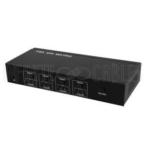 VM-VGA-044 VGA Matrix with Audio (4 Inputs, 4 Outputs) - Infinite Cables